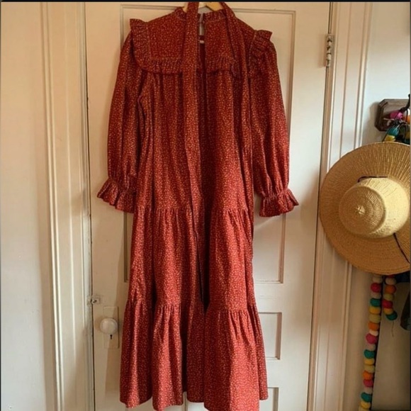 DÔEN Mountain Dress in Burgundy California Wildflower - Picture 6 of 11